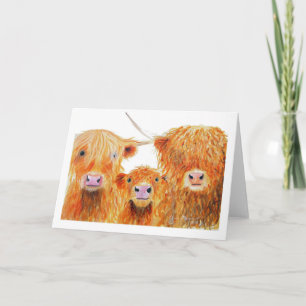 Highland Cows 'We 3 Coos' Greeting Cards