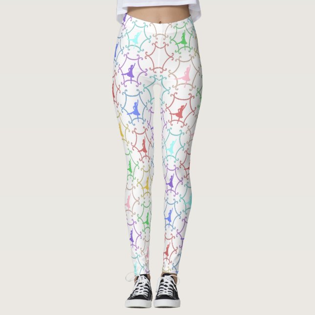 Highland Dance Multi Colour Leggings (Front)