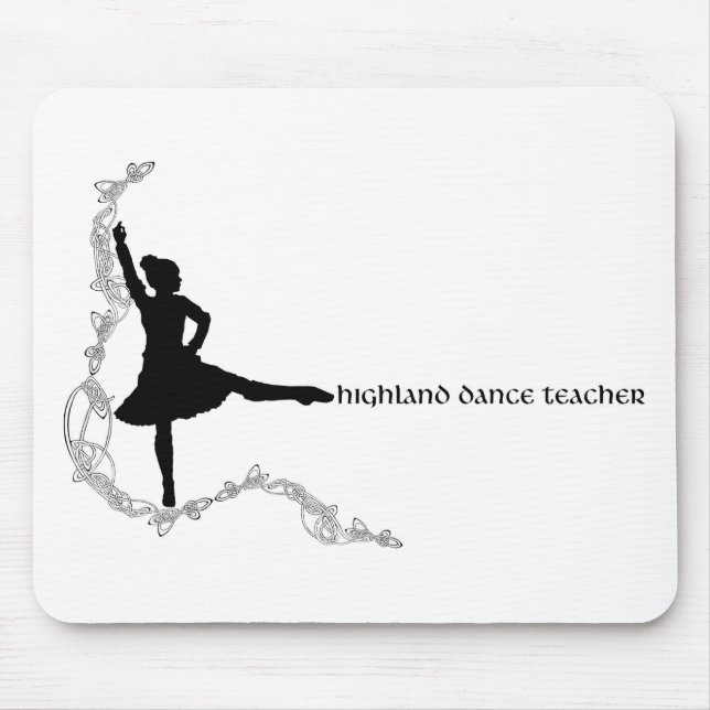 Highland Dance Teacher - Black Silhouette Mouse Pad (Front)
