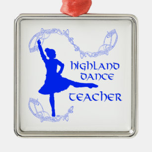 Highland Dance Teacher - Blue Metal Ornament
