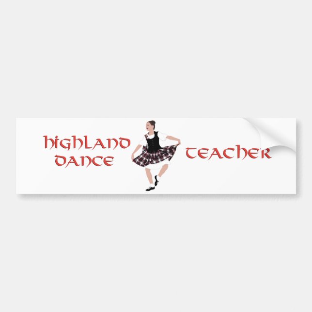Highland Dance Teacher - Country Dances Bumper Sticker (Front)