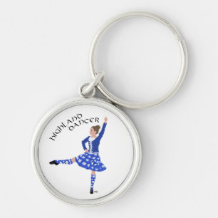 Highland Dancer in Blue Key Ring