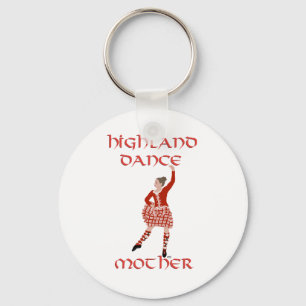 Highland Dancer Mother - Red Key Ring