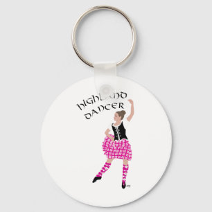 Highland Dancer Pink Key Ring