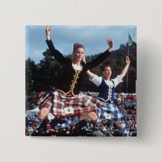 Highland Dancing 15 Cm Square Badge (Front)