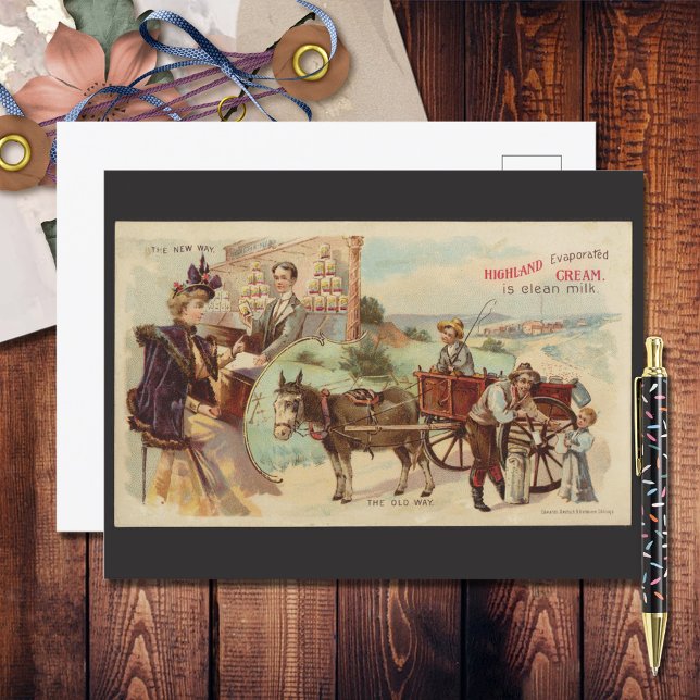 Highland Evaporated Cream Vintage Ad Postcard (Creator Uploaded)