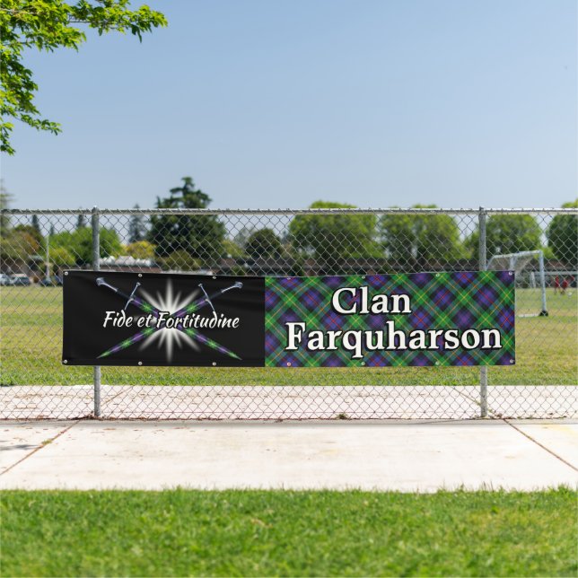 Highland Festival Clan Farquharson Tent Banner (Insitu)