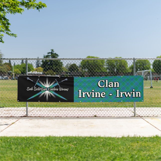 Highland Festival Clan Irvine Irwin Tent Banner (Insitu)