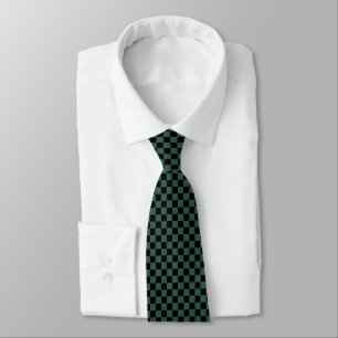 Highland Green Checkered Flag Chequered Flag Tie