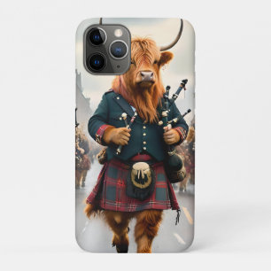 Highland Harmony:  Bagpipe Highland Cow Band  iPhone 11 Pro Case