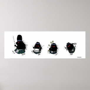 Highland Hedgehogs Poster