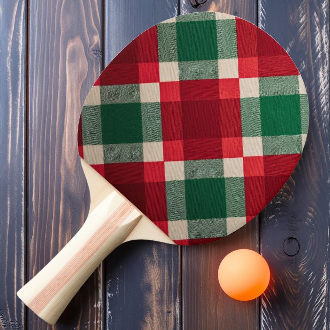 Highland Holly Plaid Ping Pong Paddle (Creator Uploaded)