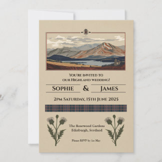 Highland Landscape Wedding Invitation