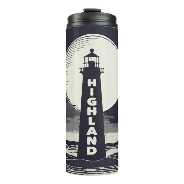 Highland Lighthouse Massachusetts Moon Thermal Tumbler (Front)