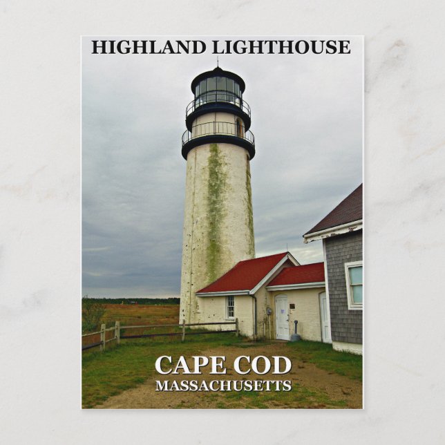 Highland Lighthouse, Massachusetts Postcard (Front)