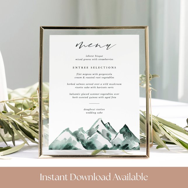 Highland | Mountain Wedding Menu Sign (Creator Uploaded)
