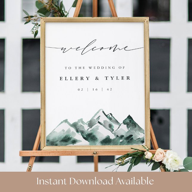 Highland | Mountain Wedding Printable Welcome Sign (Creator Uploaded)