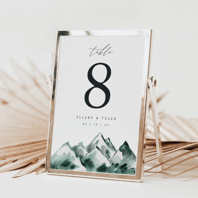 Highland | Mountain Wedding Table Number Card (Creator Uploaded)