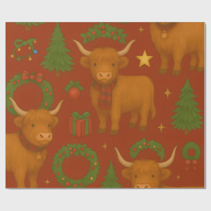 Highland Noel Glow (Red Edition)  Wrapping Paper