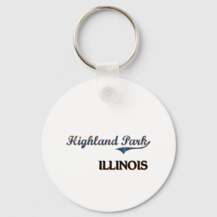 Highland Park Illinois City Classic Key Ring