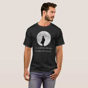 Highland Piper in Bright Moon T-Shirt