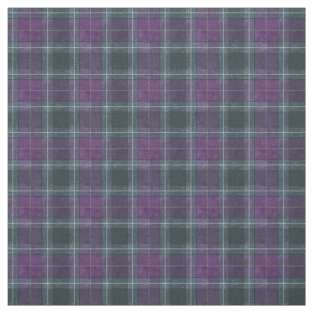 Highland Purple Green Twilight Plaid Fabric (Swatch)