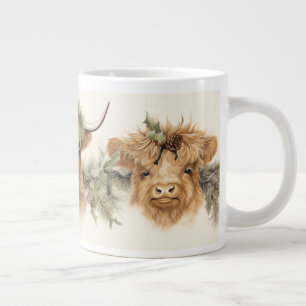 Highland Scottish Cows Large Coffee Mug