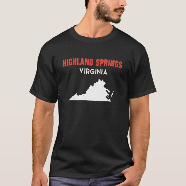 Highland Springs Virginia USA State America Travel T-Shirt (Front)