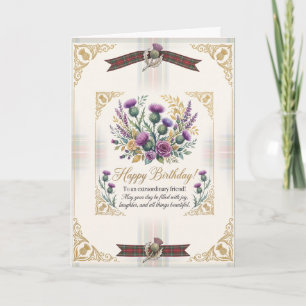 Highland Thistle Birthday Card