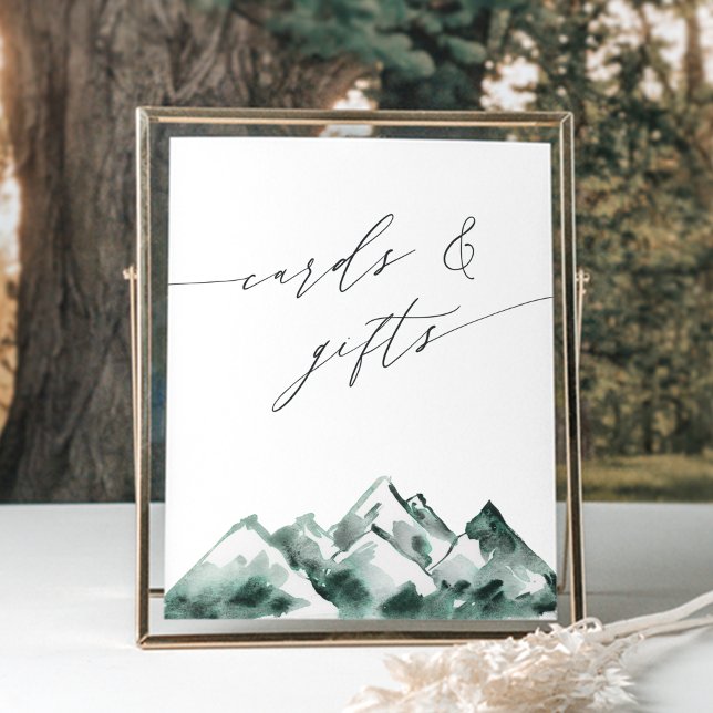 Highland | Watercolor Mountain Cards & Gifts Sign (Creator Uploaded)