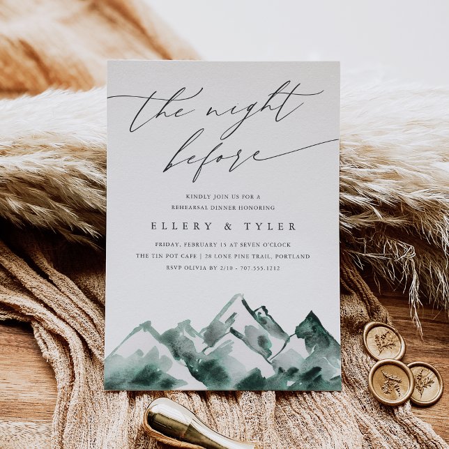 Highland | Winter Mountain Rehearsal Dinner Invitation (Creator Uploaded)