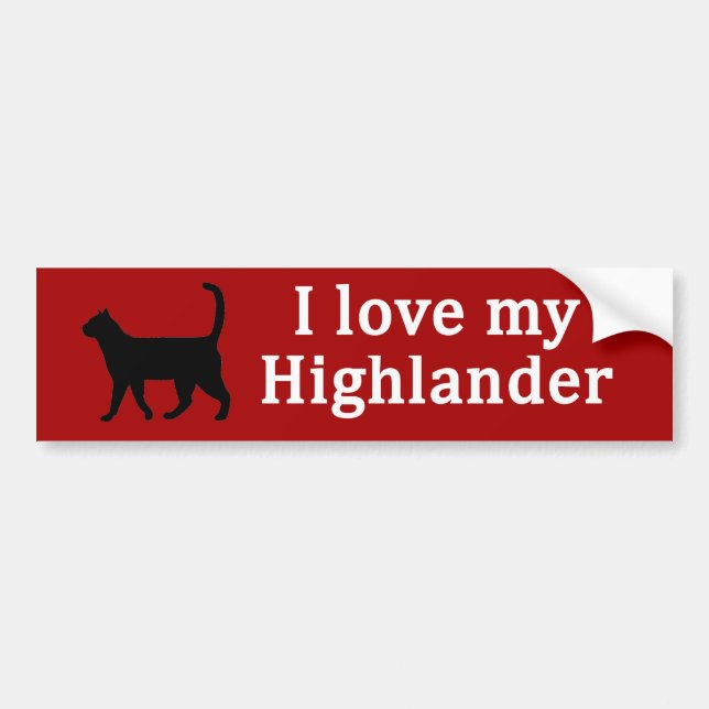 Highlander Love Bumper Sticker (Front)