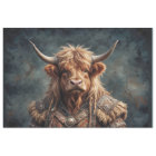 Highlander Viking Warrior Bull - Decoupage -