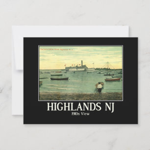Highlands NJ, View 1910s Postcard