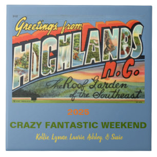 Highlands North Carolina Memory Ceramic Tile