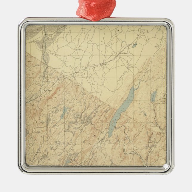 Highlands of New Jersey 2 Metal Tree Decoration (Front)