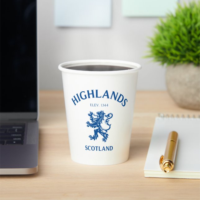 HIGHLANDS Scotland Paper Cups (Insitu)