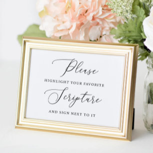 Highlight Your Favourite Bible Verse Wedding Poster