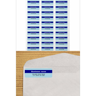 Highlighted Brand Name Light Blue Return Address Label