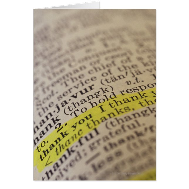 Highlighted dictionary entry (Front)