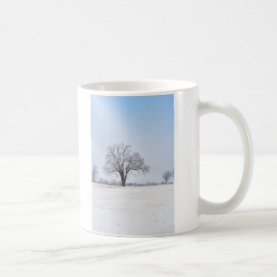 Highlighted Winter Oak Tree Coffee Mug
