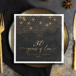Highlights Gold 30th Anniversary ID1165 Napkin