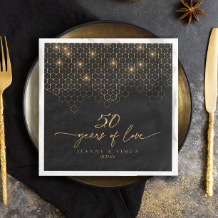 Highlights Gold 50th Anniversary ID1165 Napkin