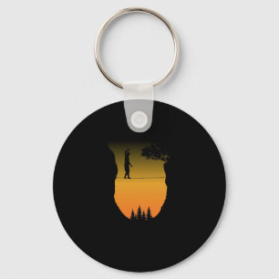 Highline in the mountains key ring