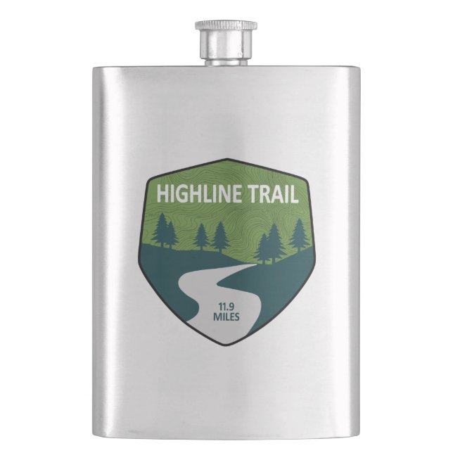 Highline Trail Glacier National Park Hip Flask (Front)