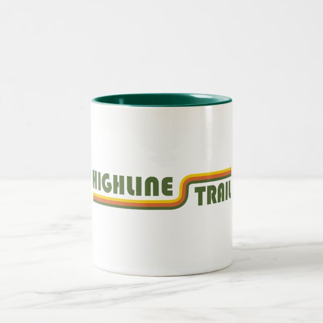Highline Trail Glacier National Park Two-Tone Coffee Mug (Center)