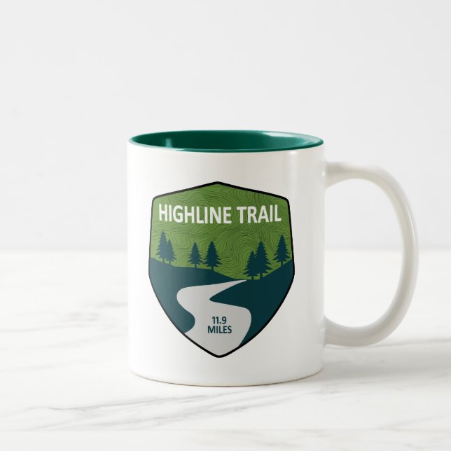Highline Trail Glacier National Park Two-Tone Coffee Mug (Right)