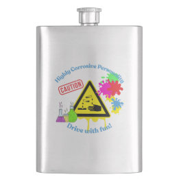 Highly Corrosive Personality Class 8 ADR Trucker Hip Flask