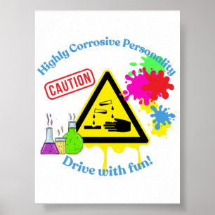Highly Corrosive Personality Class 8 ADR Trucker Poster