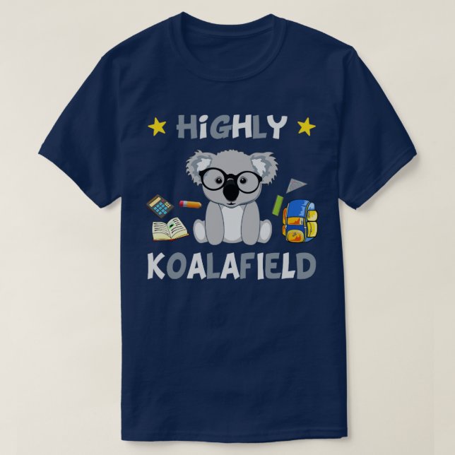 Highly Koalafied Cute Koala Bear T-Shirt (Design Front)